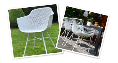 Witte tuinstoelen