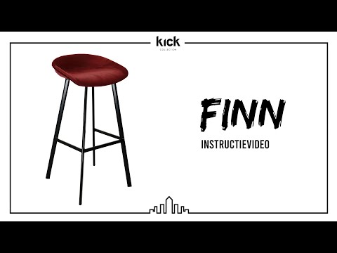Finn barkruk Kick Collection hoog - oranje